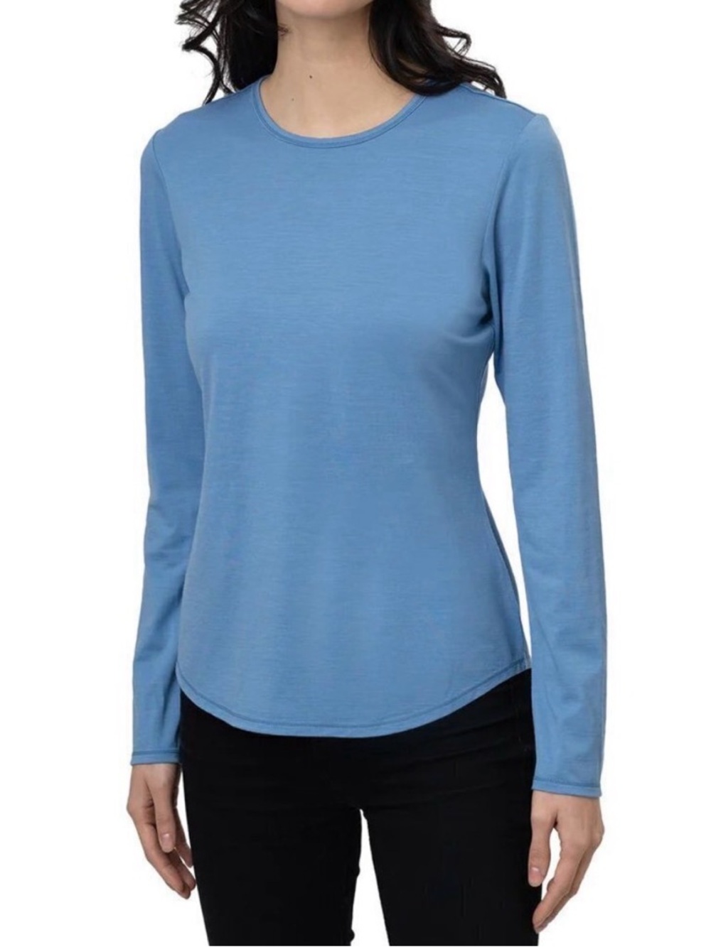 NWT Cloudveil Merino Blue Long Sleeve Tee